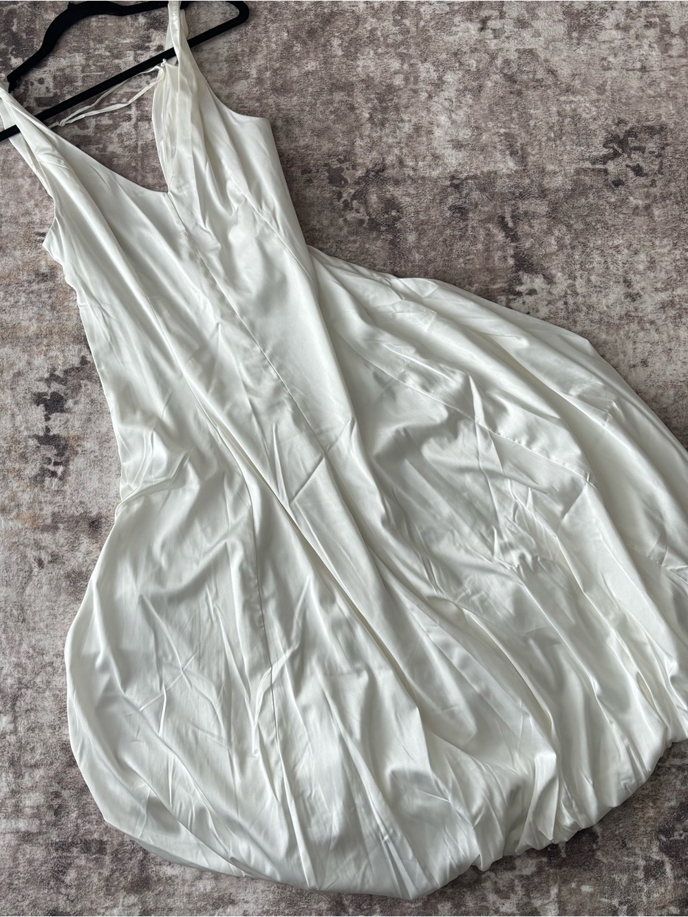 Abercrombie & Fitch Women's White Satin Dress **great condition**